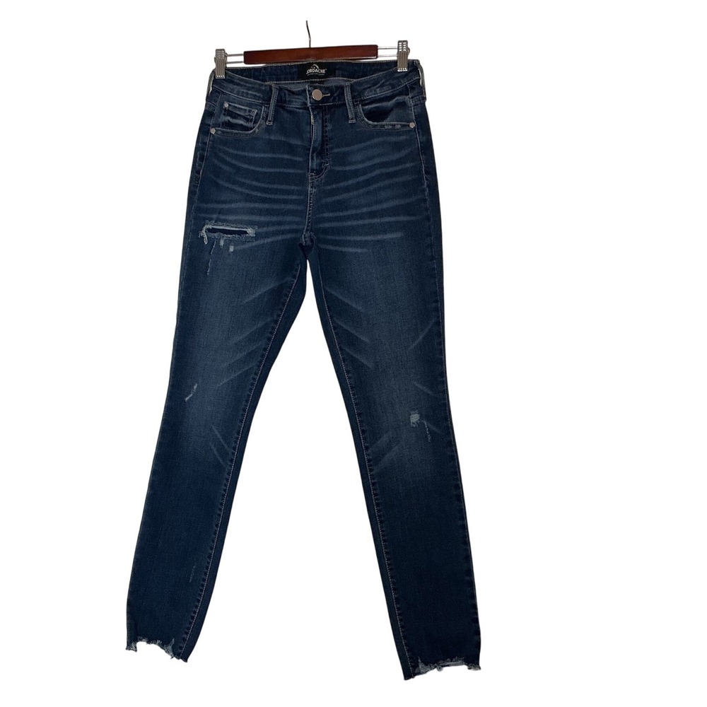 Jordache High Rise Curvy Skinny Jeans Distressed Raw Hem Women's Size‎ 6